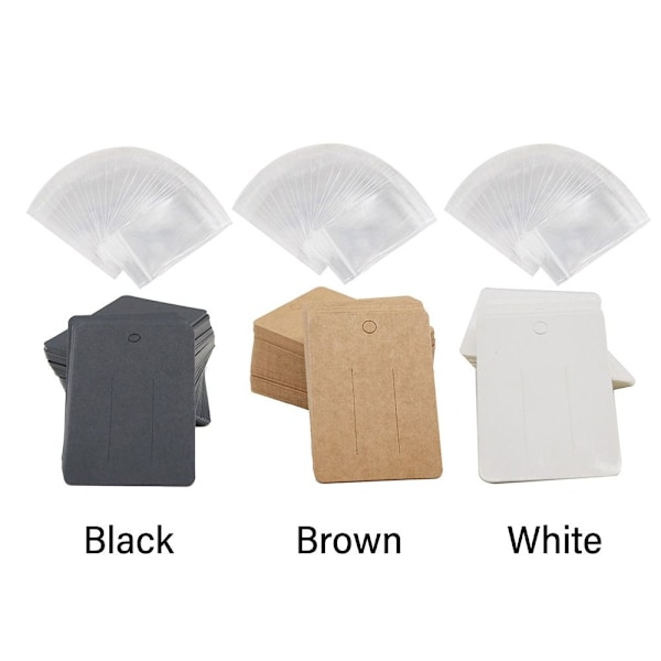 50ST Barrette Packaging Card Hårnål Display Boardcard BRUN brown