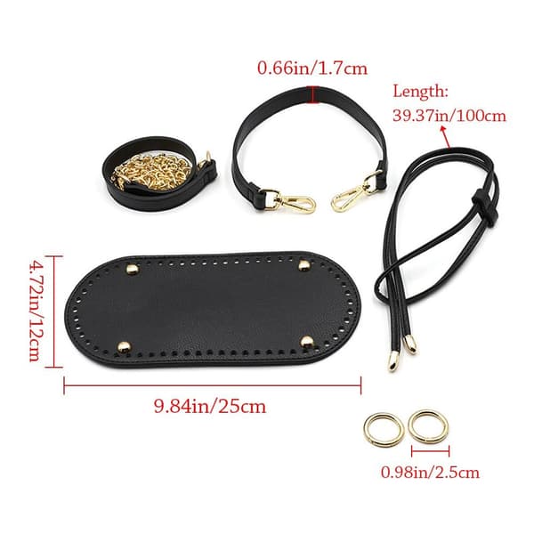 Väska Strap Handväska Vävd SVART Black