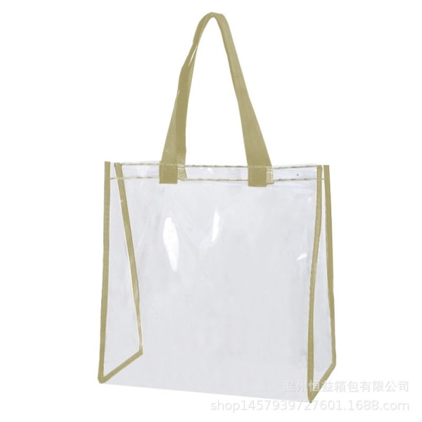 Genomskinlig shoppingväska Axelväska BEIGE beige