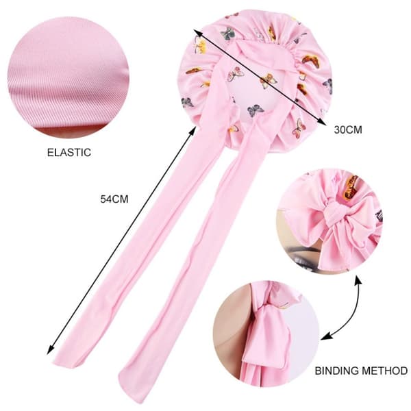 Satin Sleeping Bonnet Satin Sleeping Bonnet MUSTA Black