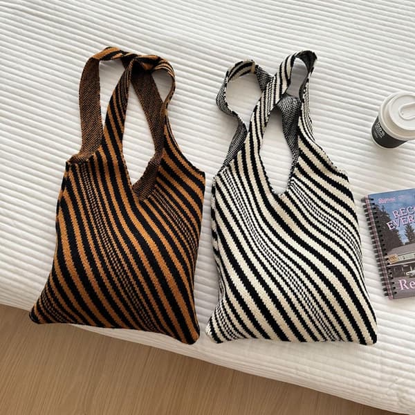 Håndvevd Bag Knot Håndleddsveske KAFFE coffee