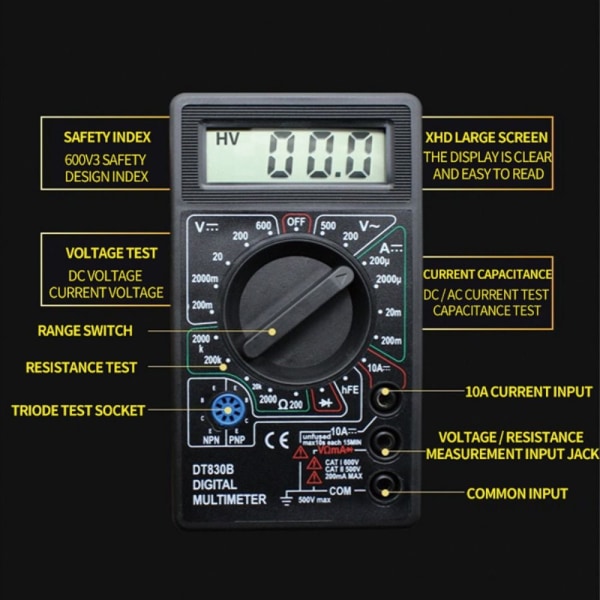 Digital Multimeter Voltmeter Multi-Meter