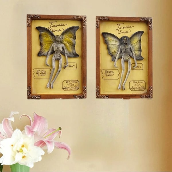 Gotisk dekor fotoramme Fairy Skjelett Witchy Decor A A A