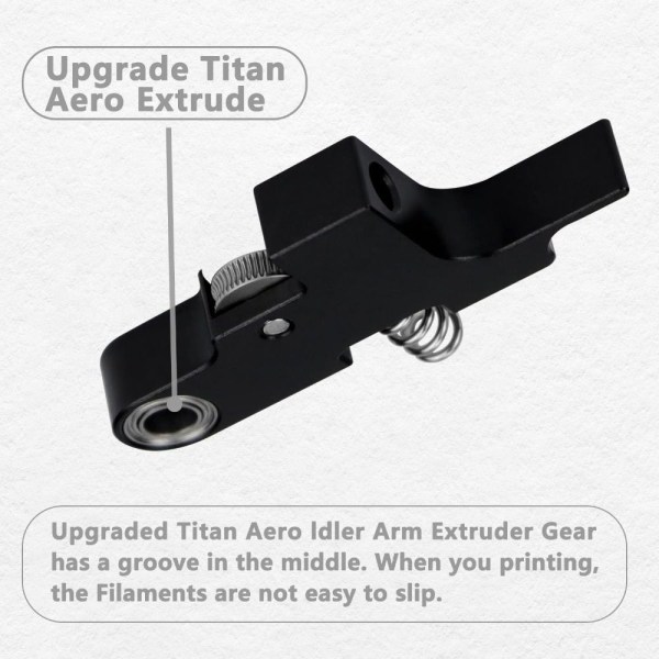3D Printer Ekstruder Lederarm til Titan Aero Ekstruder SORT Black