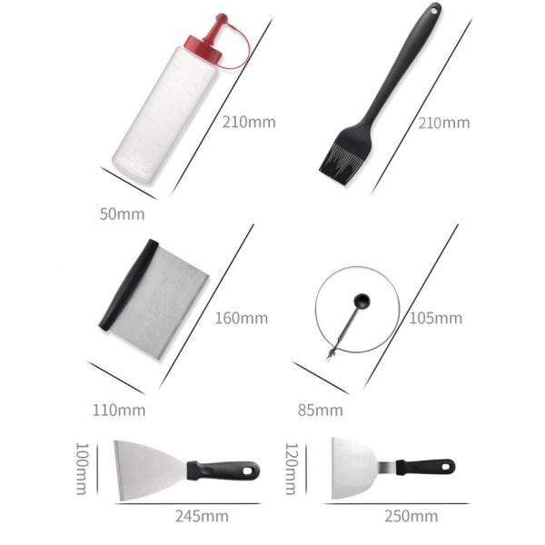 14 kpl BBQ Set grillaustyökalusarja 8 kpl 8 kpl 8pcs