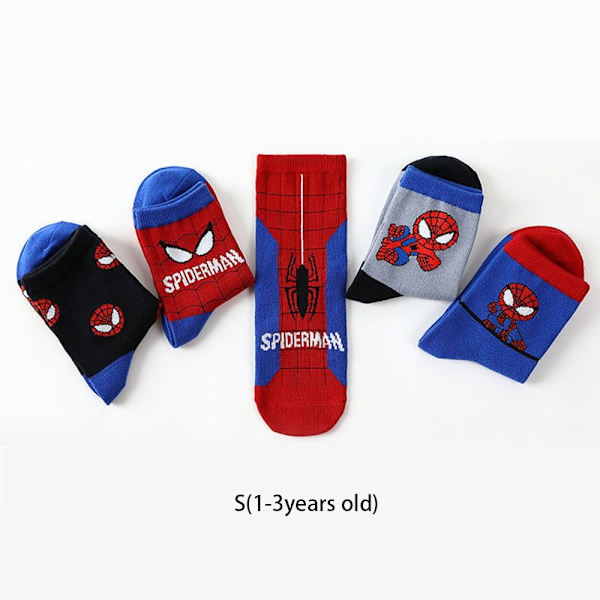 5 Paria Spiderman Baby Socks Tube Socks S (1-3 VUOTTA) S(1-3 Years)