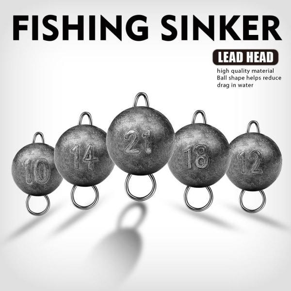 10 kpl Fishing Lead Falling Sinker 7G 7G 7g