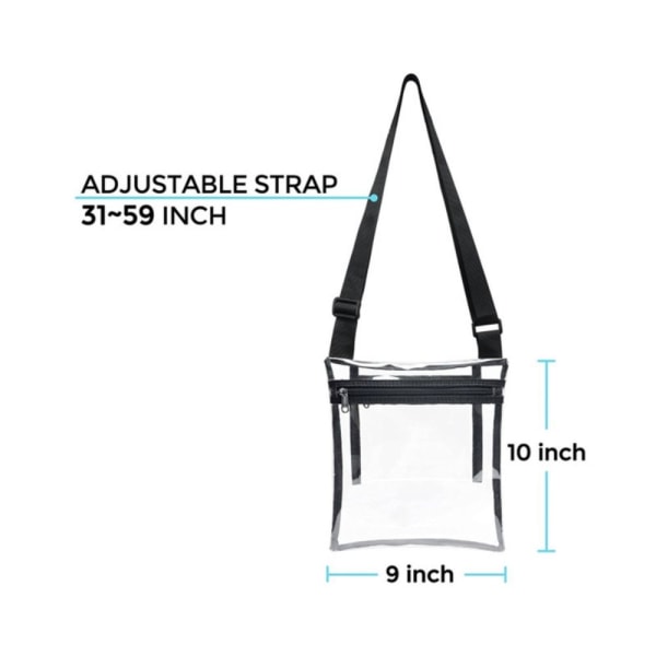 Gjennomsiktig Stadium Bag Klar Bag SORT black