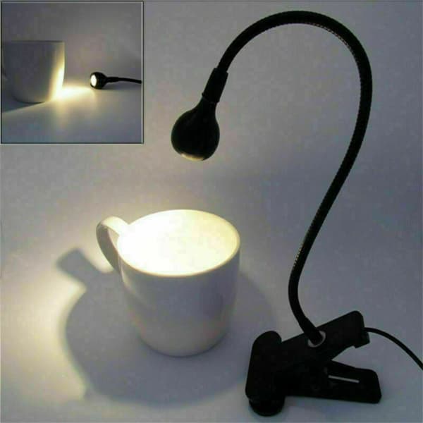 Lese-LED-lys Lysende lampe SVART（HVIT LYS） SORT（HVIT Black（white light）