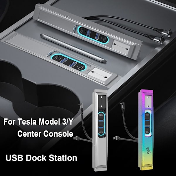 Dokkingstasjon USB Hub MULTICOLOR Multicolor