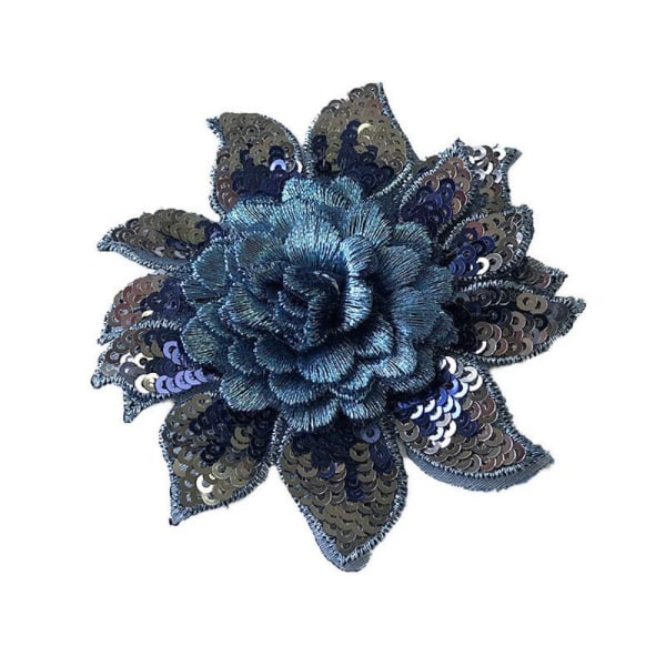 Mesh Broderi Blomma Spets Patch Paljett Broderad Patch BB B