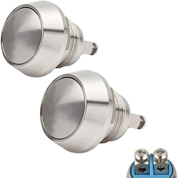 Trykkknappbryter Momentary 2 STK 2pcs