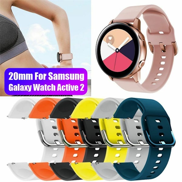 Silikonarmband för Samsung Galaxy Watch Active 2 42mm light purple S