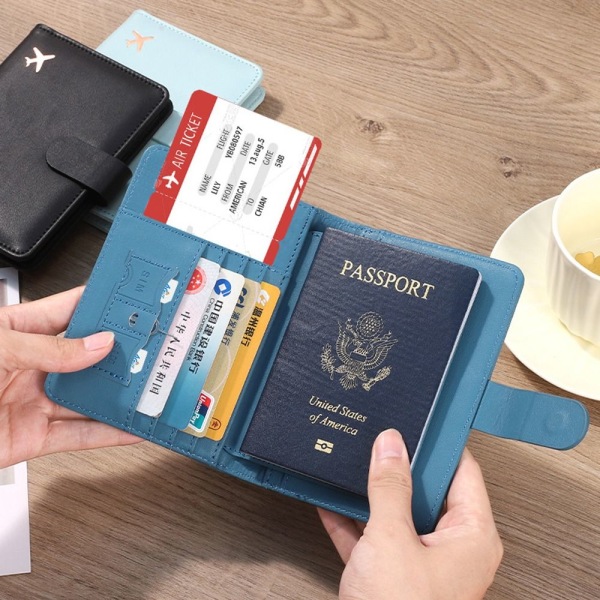 RFID Passport Cover Passport Clip SORT black