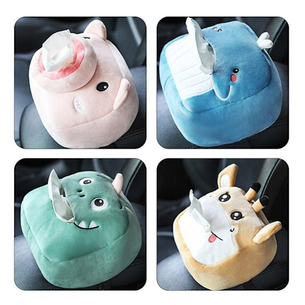 Grønn Dinosaur Tissue Box Cartoon Paper Serviettetui 4 4 4