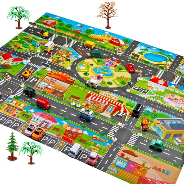 Kids Game Carpet Traffic Map Mat 2 2 2