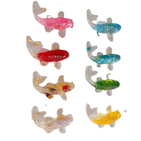 Crystal Gravel Carp Ornament Drip Gel Pienet kalakoristeet C C C