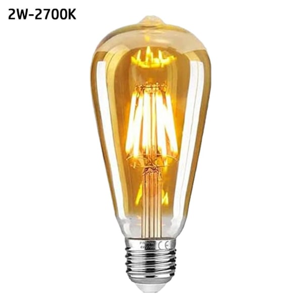 Krystalpære ST64 LED-pære 2W-2700K 2W-2700K 2W-2700K