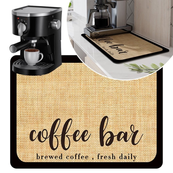 1 stk Kaffemåtte Kaffebar tilbehør 11.82INX15.75IN 11.82inx15.75in