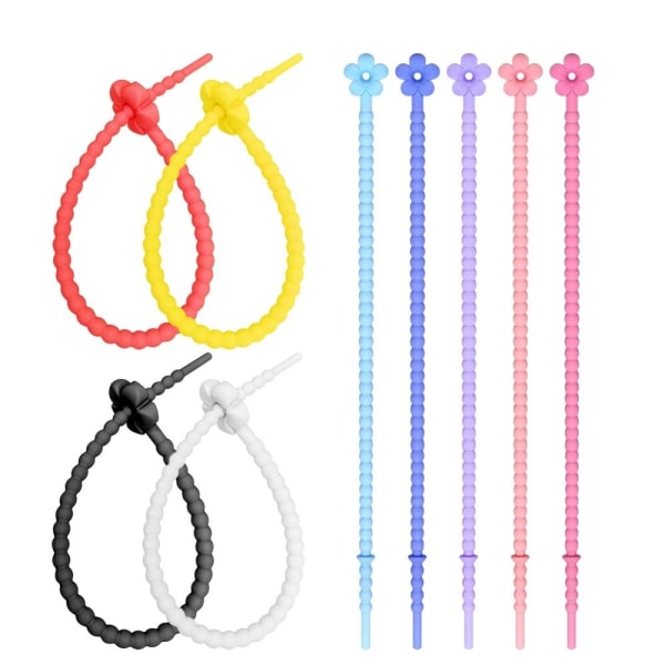 10 kpl nippuside silikoniköysi VÄRI 5 VÄRI 5 Color 5