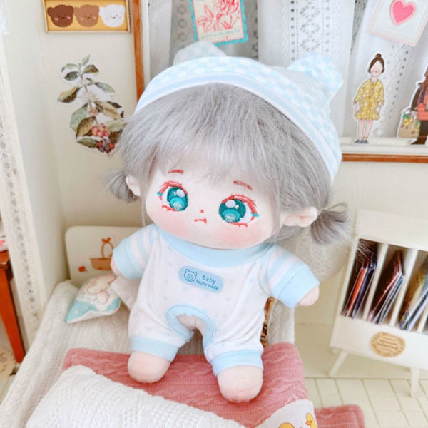 Nya Söta Kläder 20cm Doll Pyjamas BRUN Brown