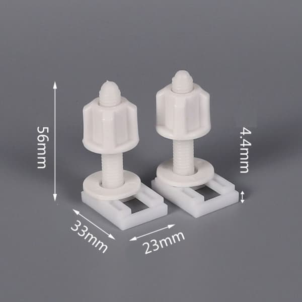 2 Pack Toalettsetebolter Muttere Set Top Mount