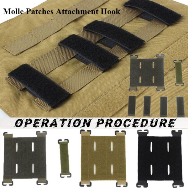 Molle Patches Fastgørelseskrog ARMY GREEN STYLE 3 STYLE 3 Army Green Style 3-Style 3