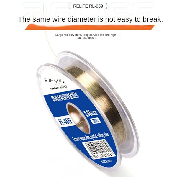 100M Legeret Stål Molybdæn Tråd Skæretråd RL-059F 0.08MM RL-059F 0.08mm Width