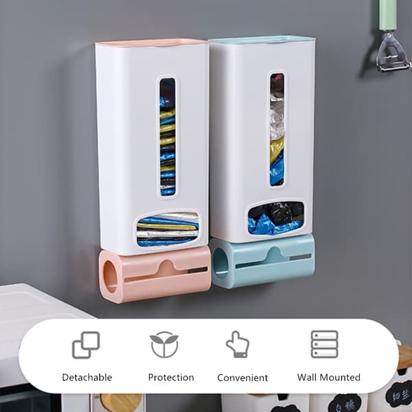 Søppelpose Oppbevaringsstativ Søppelposeholder Eske LYS BLÅ light blue