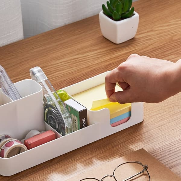 Desktop Pen Holder Telefon Bracket HVID White