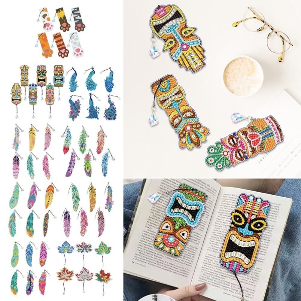 6 kpl / set Feather Bookmark Diamond painting Kirjanmerkki 08 08 08