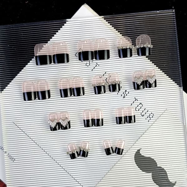24st False Nails Short Square French DZ150