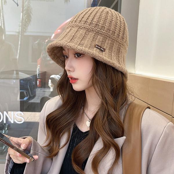 Stickad Buket Mössa Fiskarmössa BEIGE beige