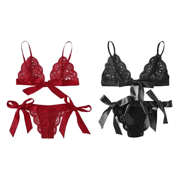 Trepunktsundertøj Lingeri i splitstykke CLARET M claret M