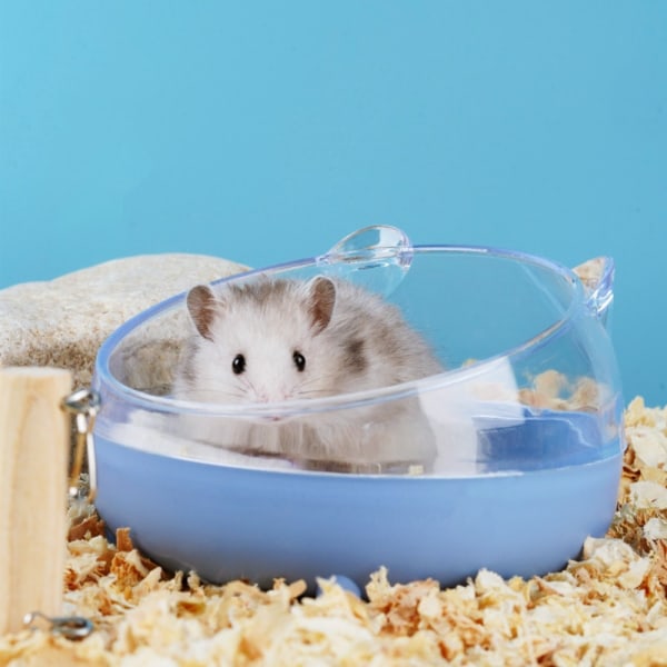 Hamster Sand Bath Container Hamster Sand Bath Box BLÅ Blue