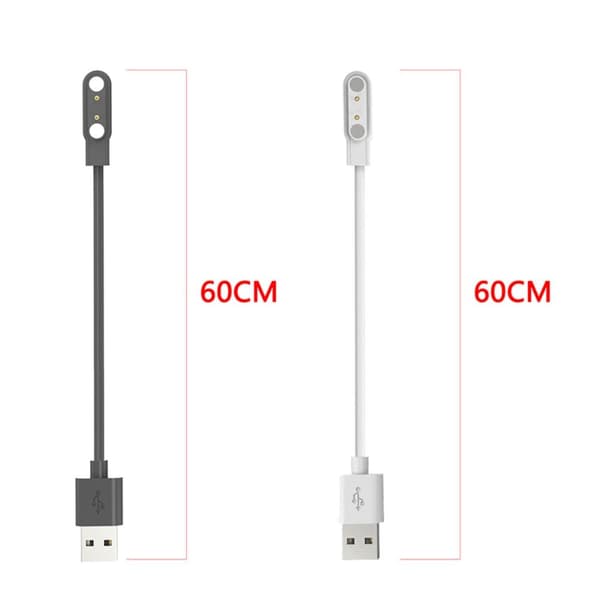 2 STK Smartwatch Oplader USB Kabel Dock HVID 2 STK 2 STK white 2PCS-2PCS