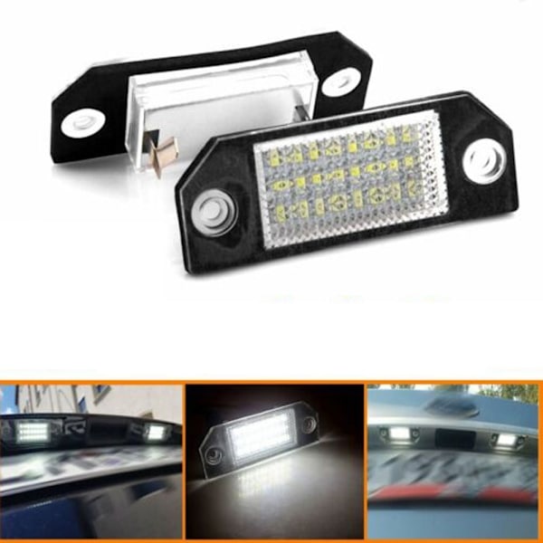 Nummerpladelys Drl Daylight SORT 2STK 2STK Black 2Pcs-2Pcs