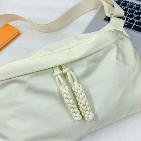 Nylon brystveske Nylon messenger bag HVIT white