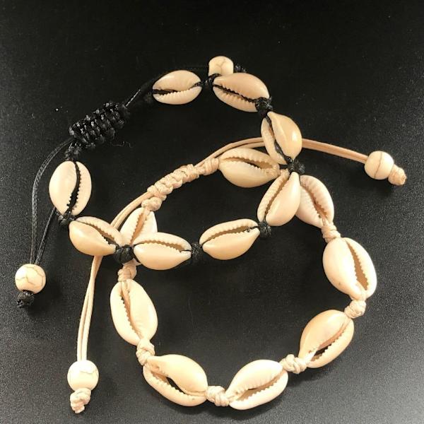 5 stk Sea Shell Armbånd SORT black