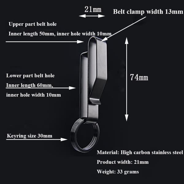 Molle Webbing Spännen Midja Hängande Spänne SVART Black