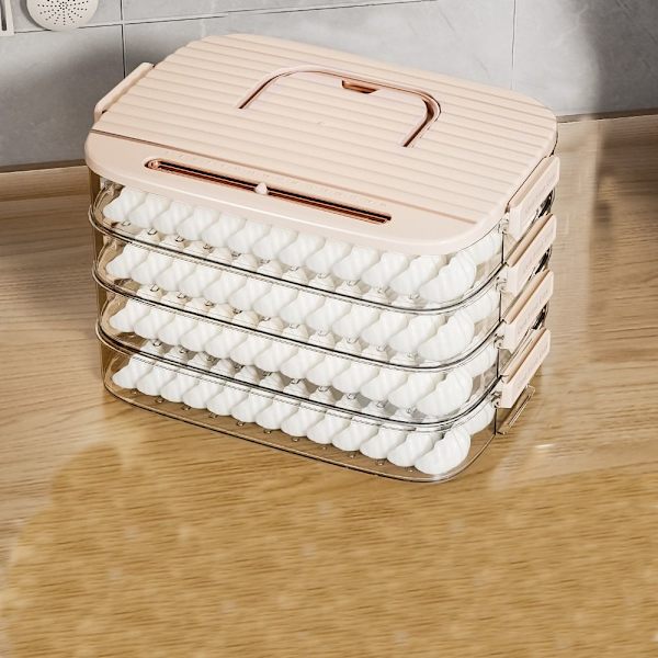 Dumpling Box Mat Förseglingsbox ROSA FYRA LAG FYRA LAG Pink Four Layers-Four Layers