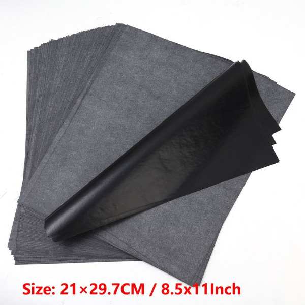 Carbon kopipapir Brevpapir SORT 50 STK/TASKE 50 STK/TASKE Black 50PCS/Bag-50PCS/Bag