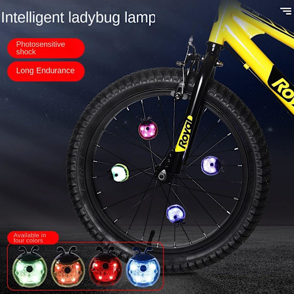 Cykel nyckelpiga Lampa Hjul Ljus GRÅ Grey