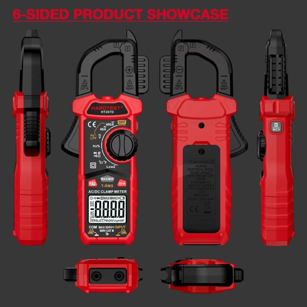 Digitalt klemmemåler Smart multimeter HT207A HT207A HT207A