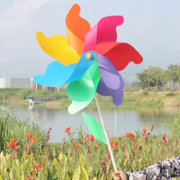 Färgglada solrosväderkvarnar Layout Pinwheels Leksaker 1 1 1
