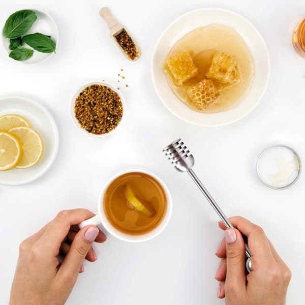 2 stk Honning Dipper Sticks Solid Rustfri Stål Honning Sirup