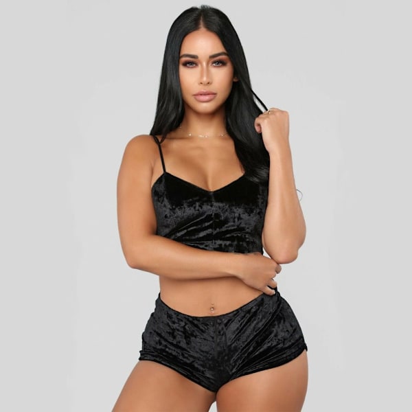 Sexig bodysuit sammetsbehå RÖD L red L