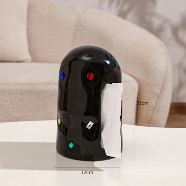 Tissue Box Tissue Opbevaringsbeholder SORT Black