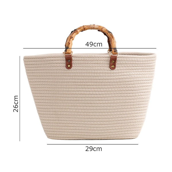 Handväska Vävd Väska KHAKI khaki