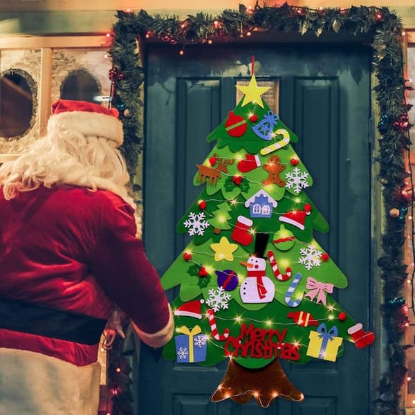 Filt julgran Julgran prydnad julsnöre